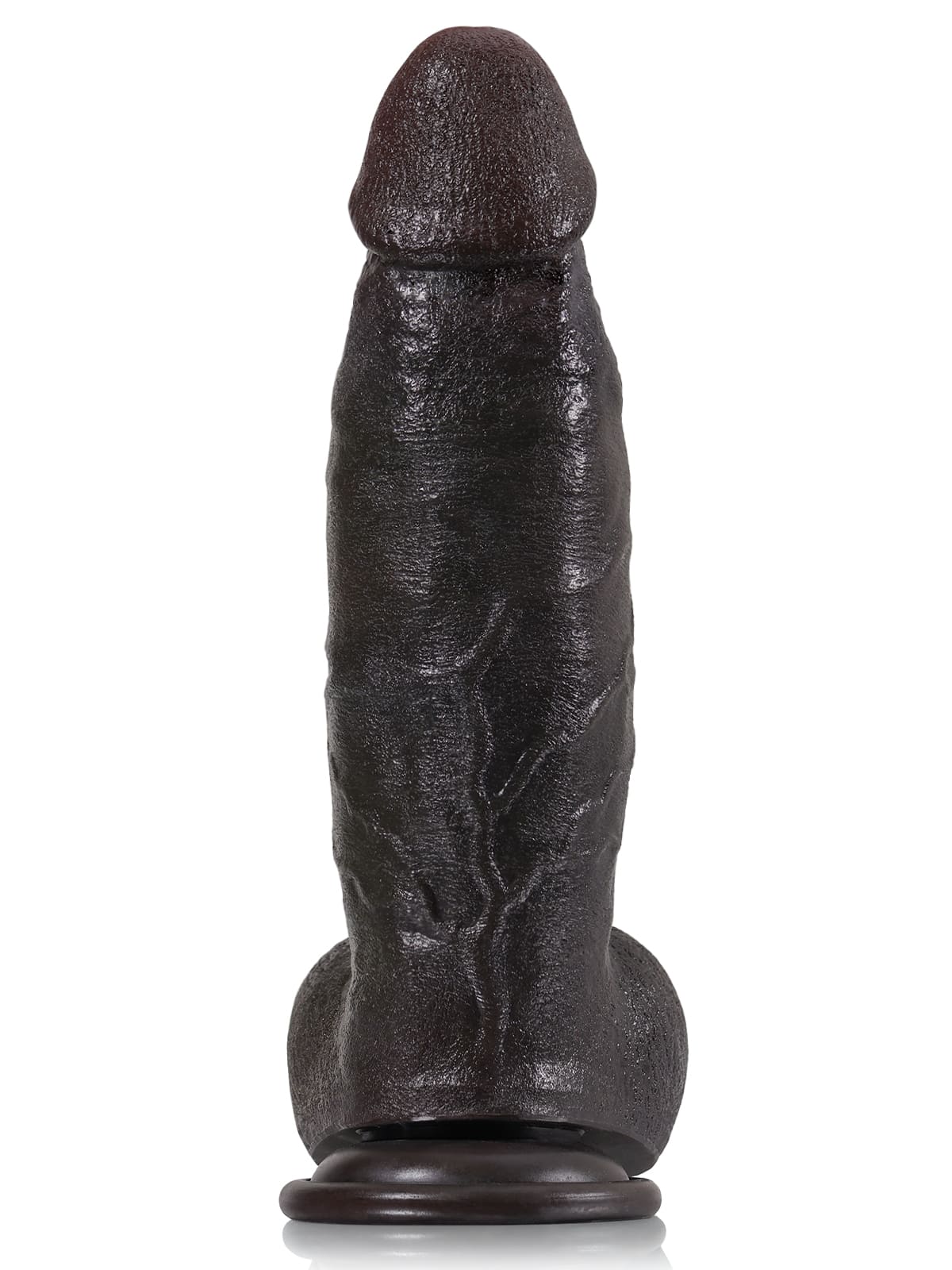 Kimi 8.6" x 2.2" Realistic Soft Black Like Thick Short Fat Dildo - RealCocks