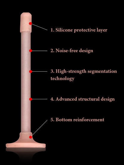 Charlie 9.2" x 2" Hyper Realistic Dildo With Metal Keel Bendable - RealCocks