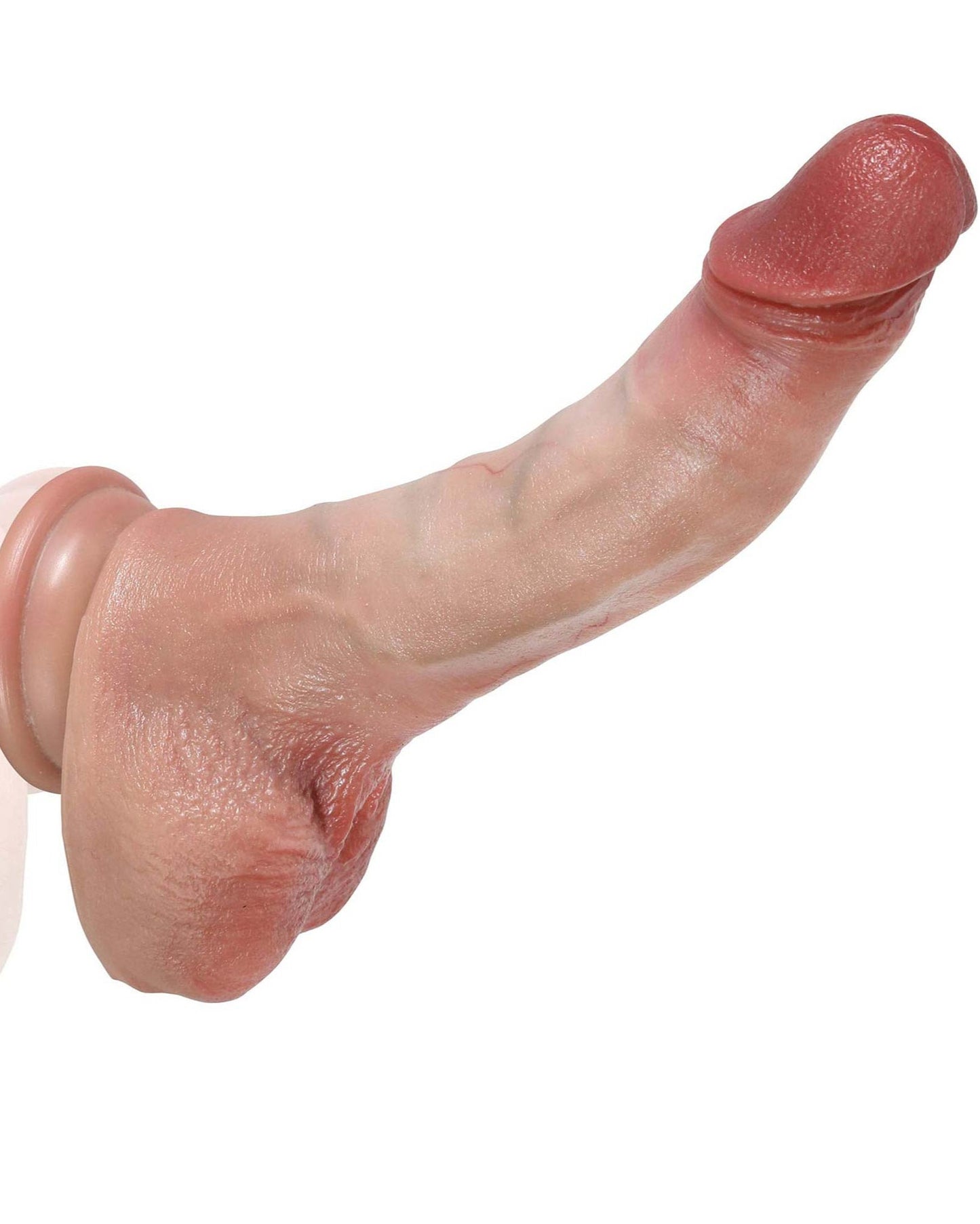 Realcock Curvy 7inch flexible hyper realistic dildo with movable keel and suction cup base