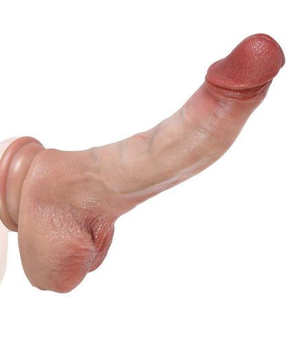 Realcock Curvy 7inch flexible hyper realistic dildo with movable keel and suction cup base