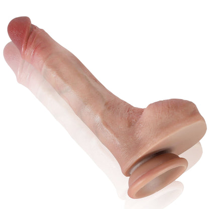 [BestSeller] Curvy 7.9 inch Flexible Hyper Realistic Dildo With Movable Keel - RealCocks