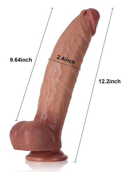 Farid 12" x 2.4" Huge Super Thick Realistic Flesh Dick - RealCocks