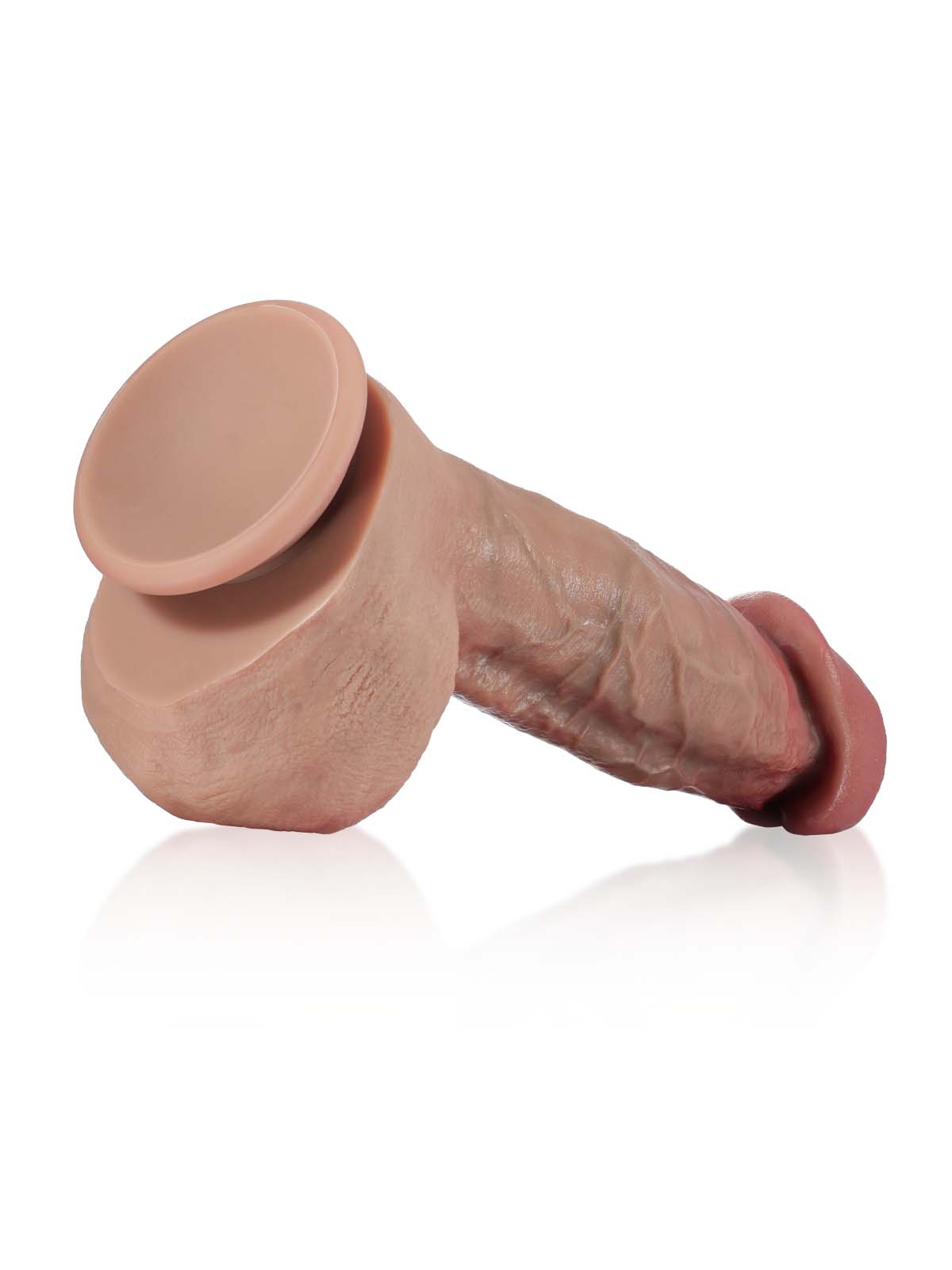 Jack 9" x 2" Flesh Thick Realistic Big Mushroom Head Glans Dildo - RealCocks