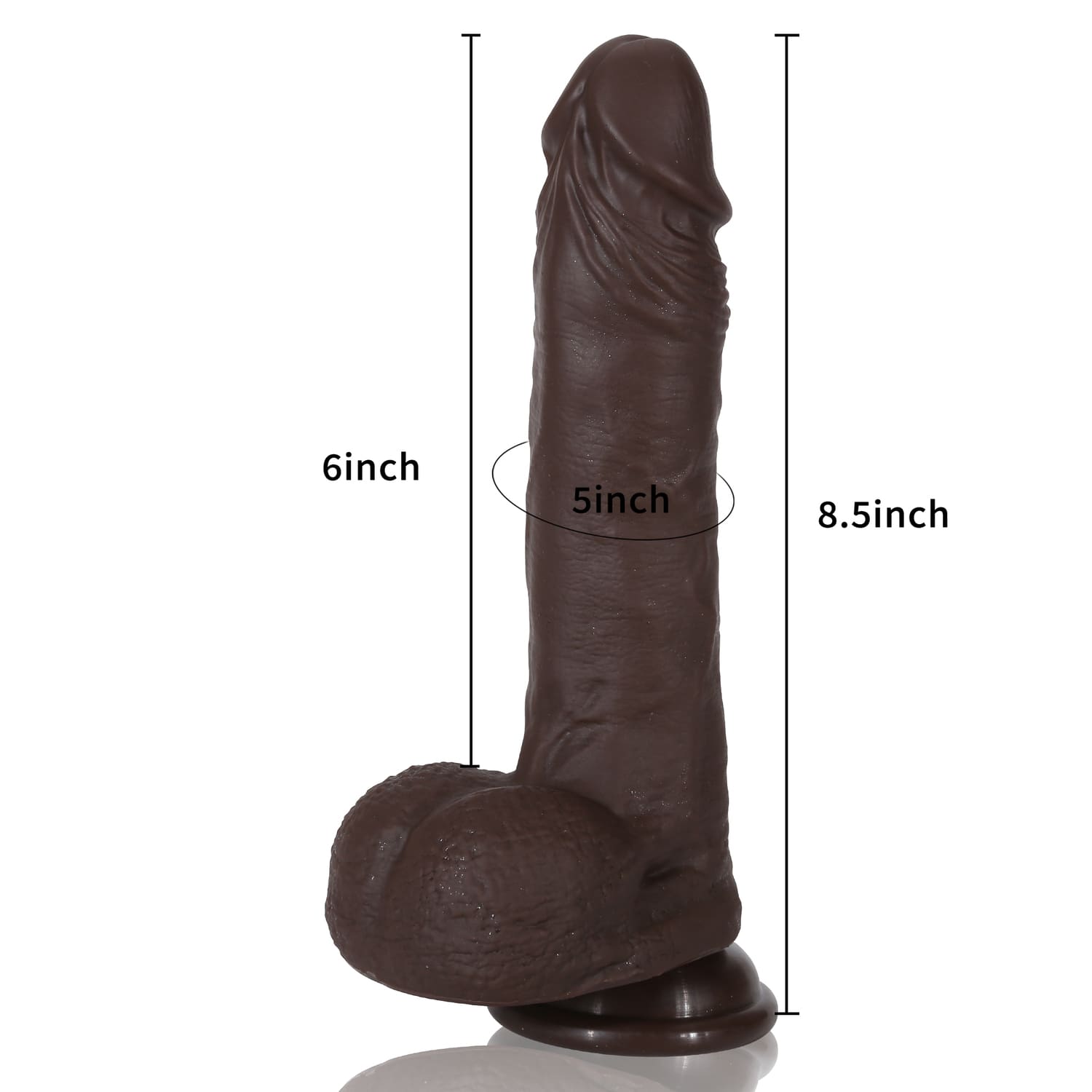Joey Mlls 8.5 inch Black Dildo Remote Control 3 Modes Thrusting Realistic Dildo | 5 Modes Vibrator & Heated - RealCocks
