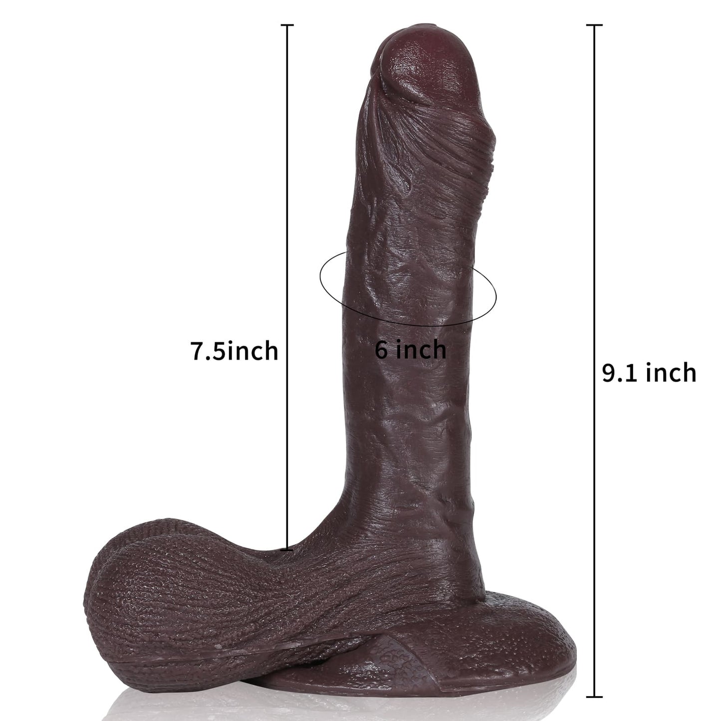 Kevin 9inch Real Skin Dildo Soft Lifelike Dildo & Lifelike Flexible Real Balls - RealCocks