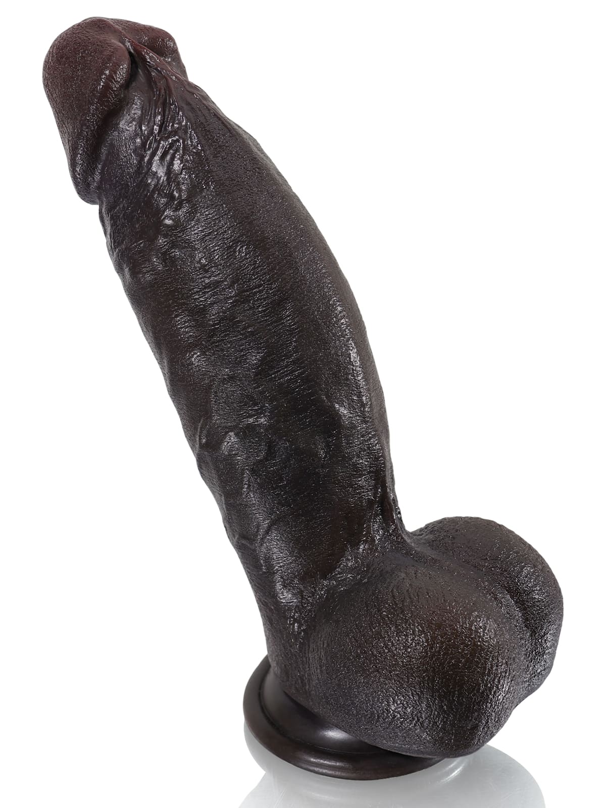 Kimi 8.6" x 2.2" Realistic Soft Black Like Thick Short Fat Dildo - RealCocks