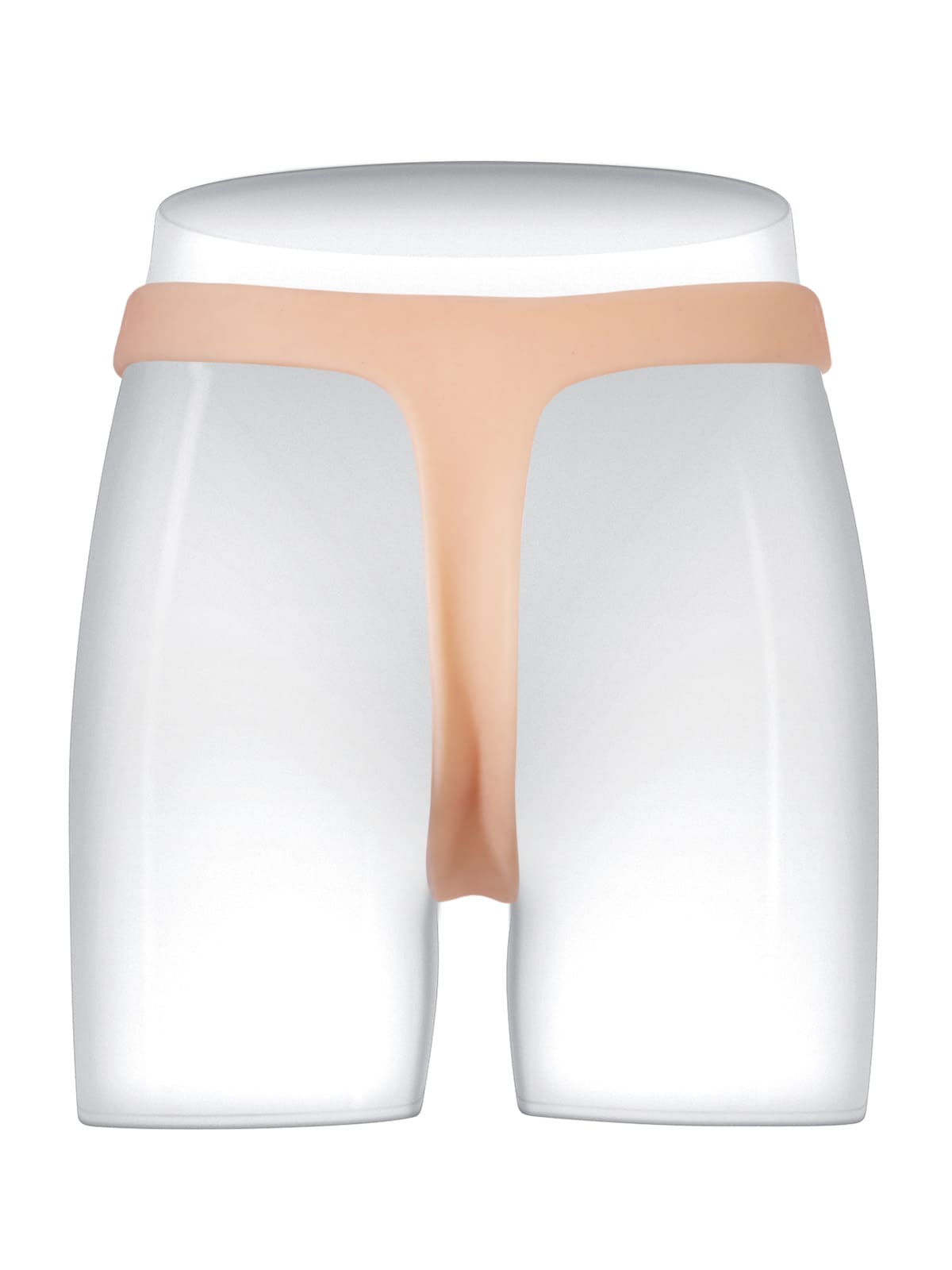 Nathan Flesh Realistic Silicone Strapped Dirty Penis, Sexy Thong Style - with 5.9" x 1.6" Dildo - RealCocks