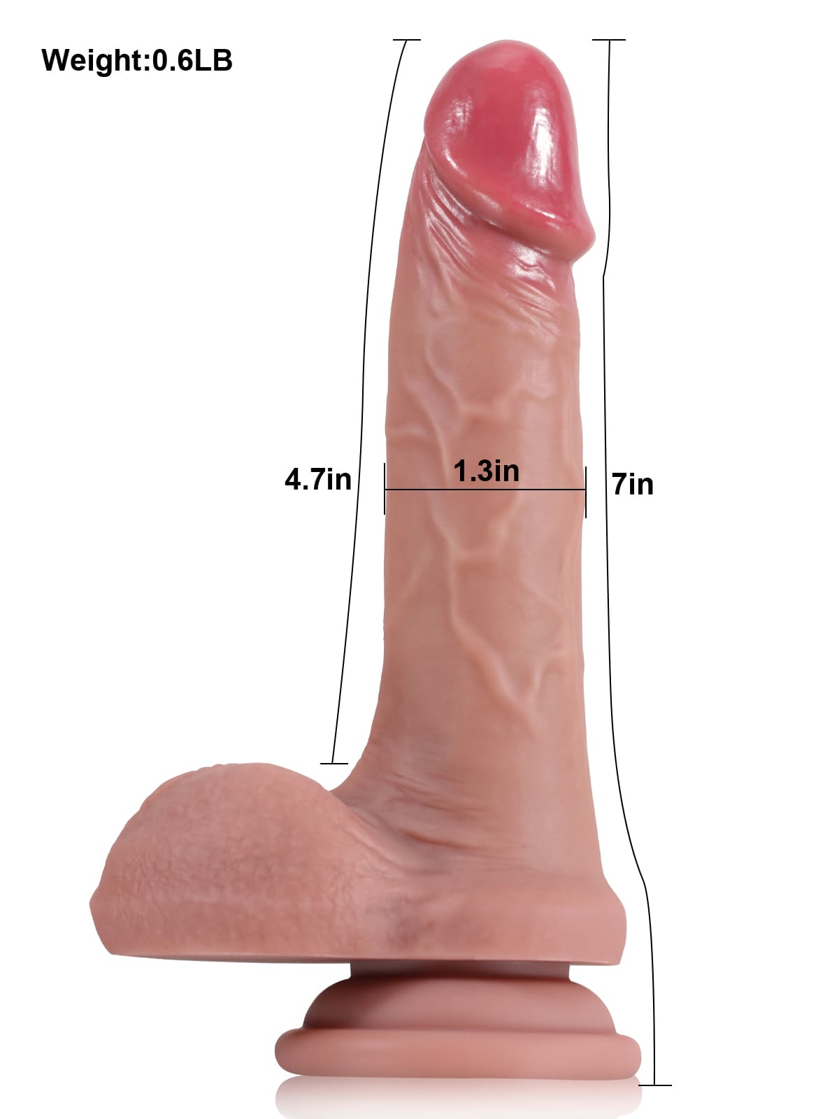 Phillip 4.7" x 1.3" Brown So Small Thin Soft Sliding Skin Dildo - RealCocks