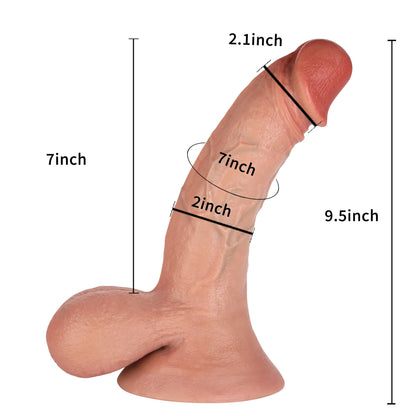 Ryder 9 inch Ultra Realistic Dildo Soft Real Skin With Keel & Big Ball - RealCocks