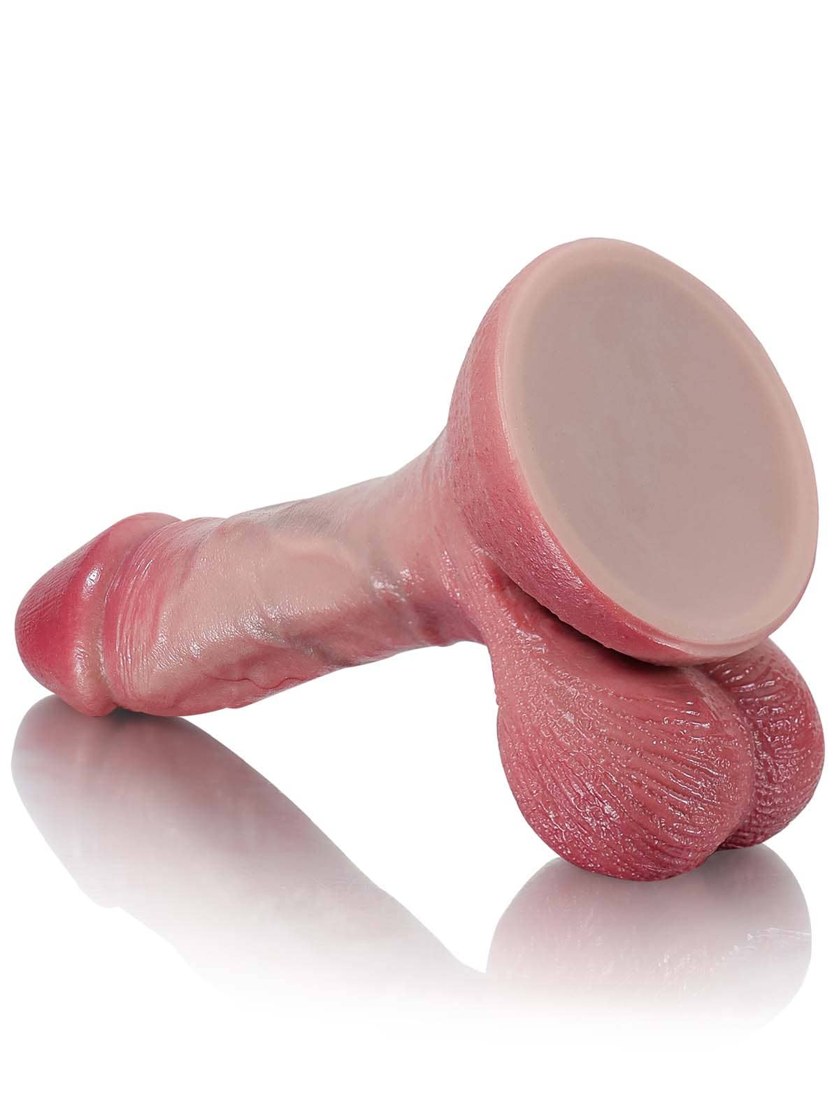 Smith 6" x 1.2" Softes Flesh Like Small Penis Dildo With Swinging Saggy Balls - RealCocks