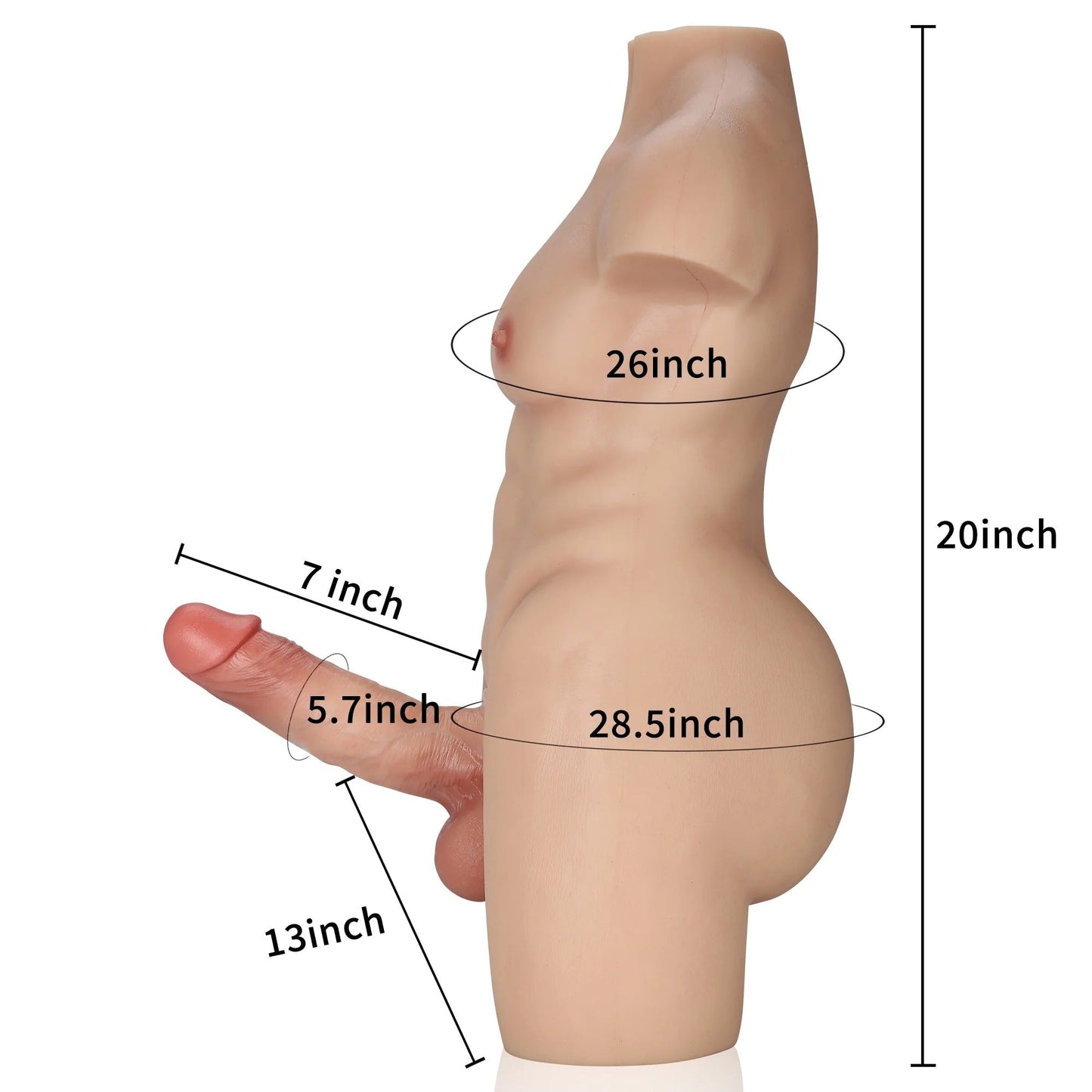 DildosX Tom 28lb With James 7inch Dildo (Flesh) - RealCocks