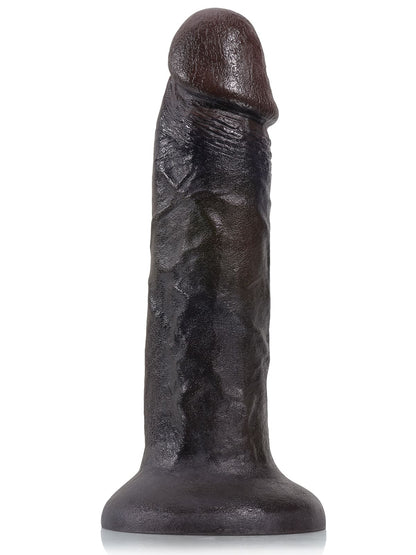 Tony 10" x 2.1" Black Soft Skin Huge Thick Dildo - RealCocks