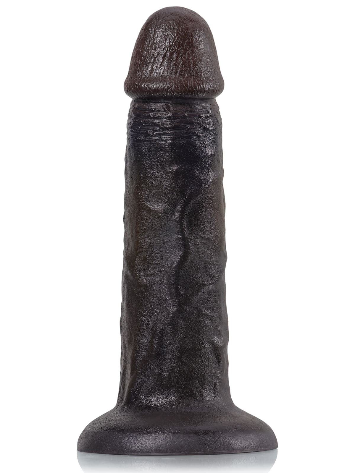 Tony 10" x 2.1" Black Soft Skin Huge Thick Dildo - RealCocks