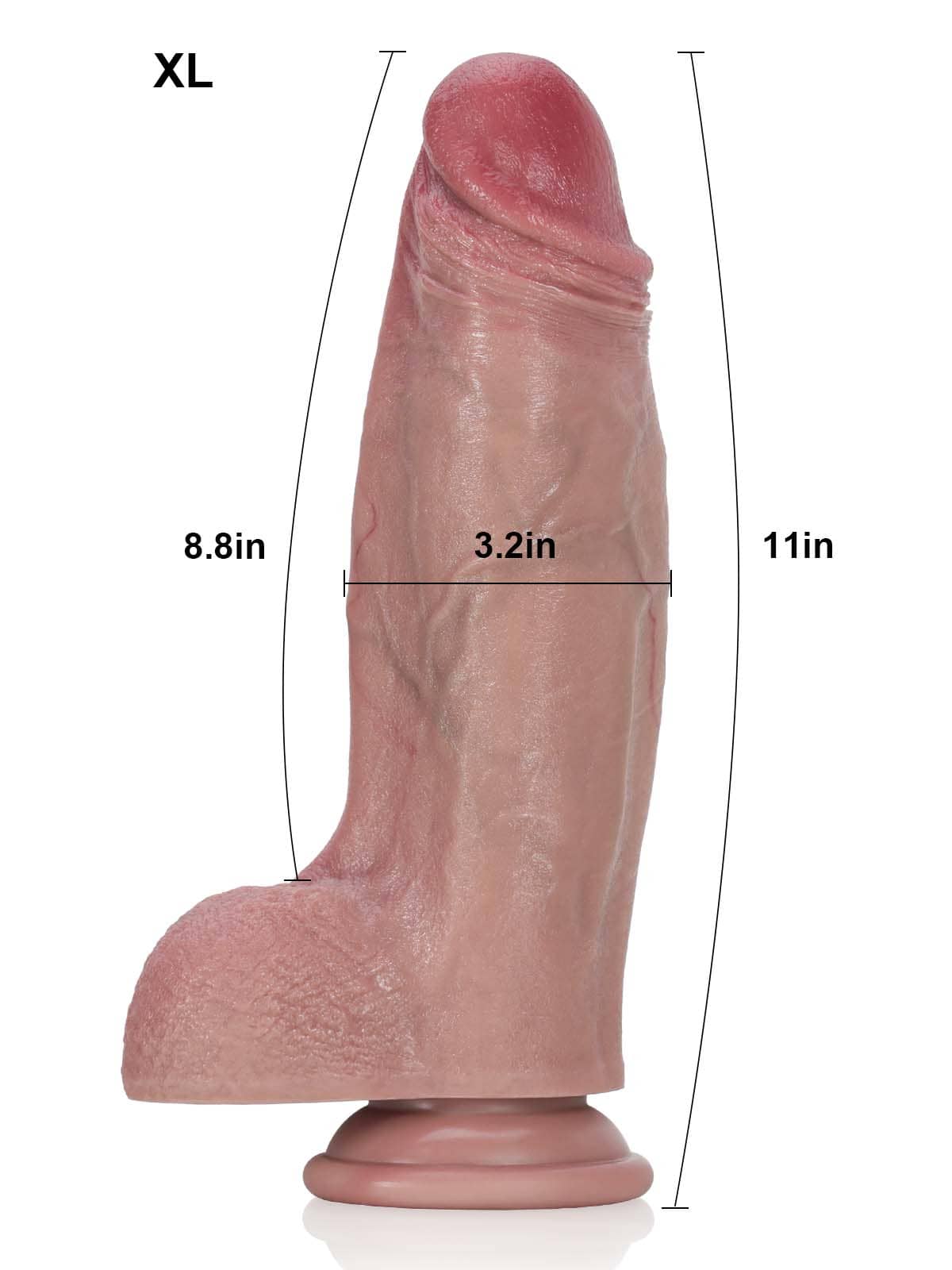 Jorge 7/8/10 Inch Size Realistic Soft Flesh Like Thick Short Fat Dildo - RealCocks