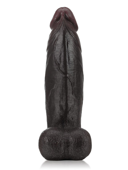 Zeus  11" x 3"  BBC Black Strong Extra Huge Thick Dual Density Dildo - RealCocks