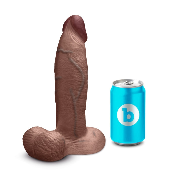 RealCocks Tony Slipskin Realistic Silicone Dildo - Four Size （6" 7" 8" 9"） Girthy Mocha - RealCocks