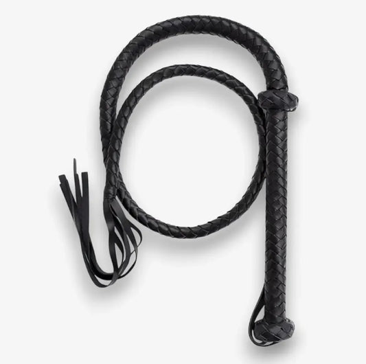 Leather whip for adventurous couples, 56.7 inches long, ideal for spanking and role-playing