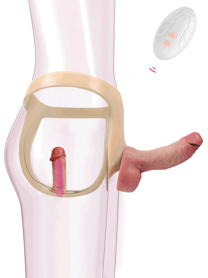 Realcock Silicone Strap-On with vibrating anal dildo and adjustable straps for versatile pleasure