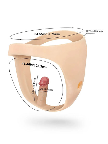 Realcock Silicone Strap-On with Vibrating Anal Dildo designed for comfort and versatility