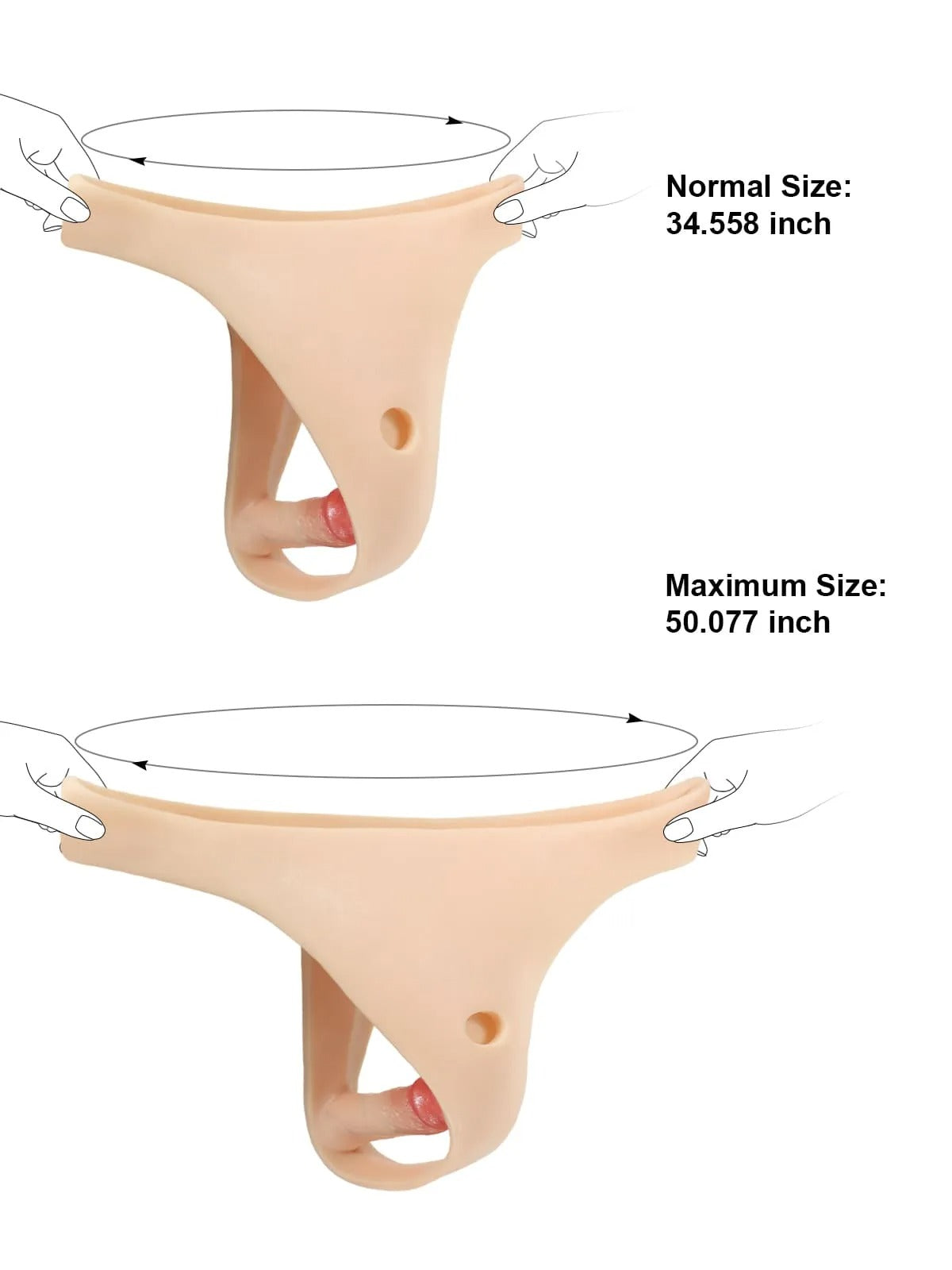 Realcock Silicone Strap-On with Vibrating Anal Dildo featuring adjustable sizes for a customized fit