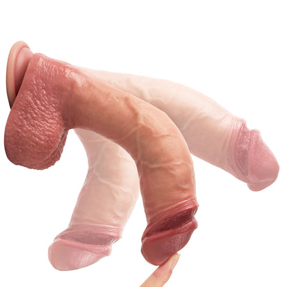 Rex 9 inch Real Feel Realistic Dildo & Soft Glan Realism Penetration - RealCocks